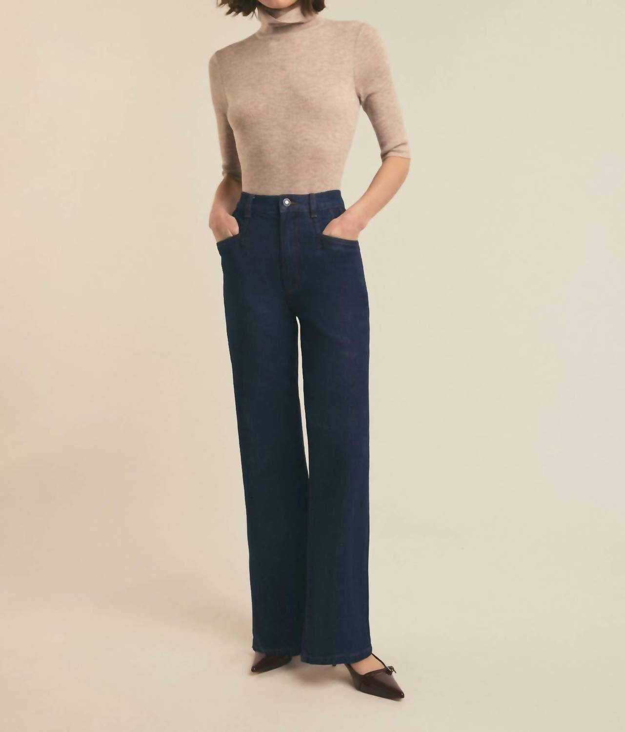 Favorite Daughter - Amelia Mock Neck Top