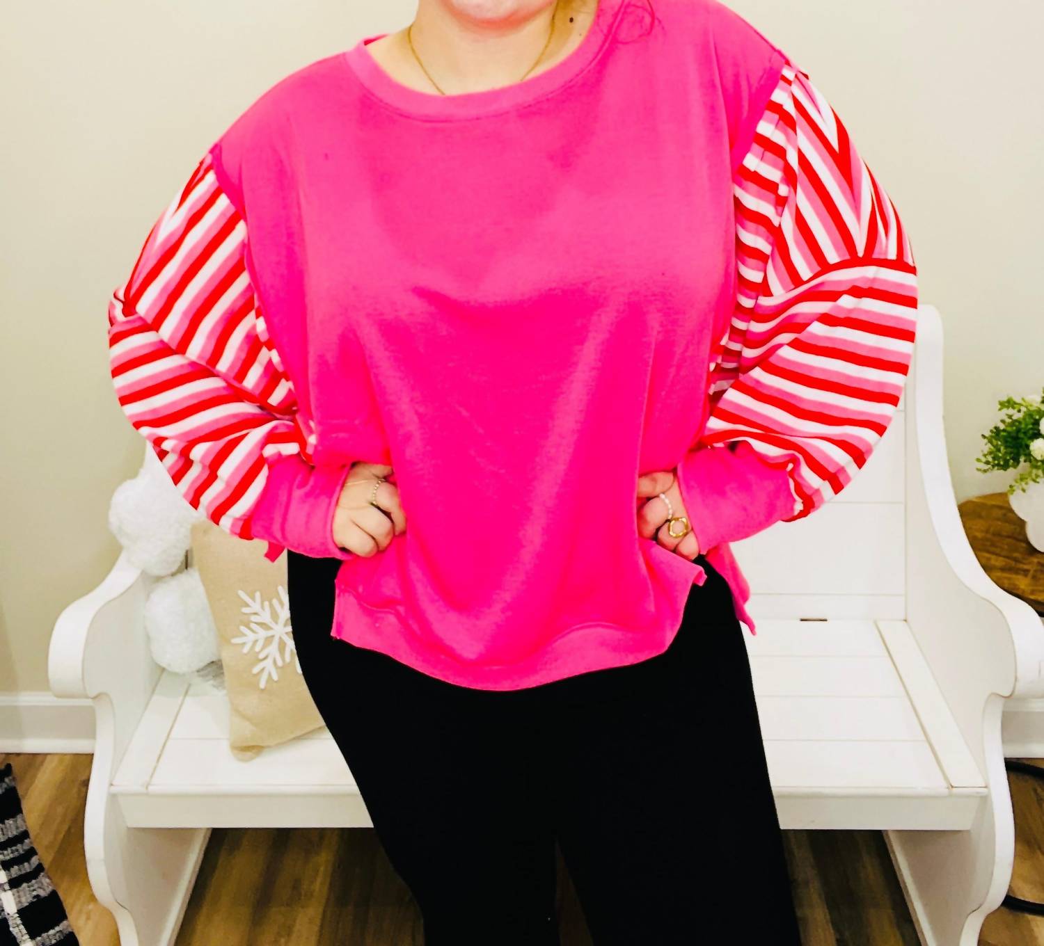Bibi - Queen of Hearts Striped Top