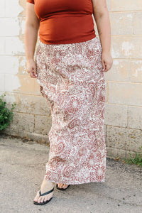 Mikarose Waverly Maxi Skirt in rust - women's skirt
