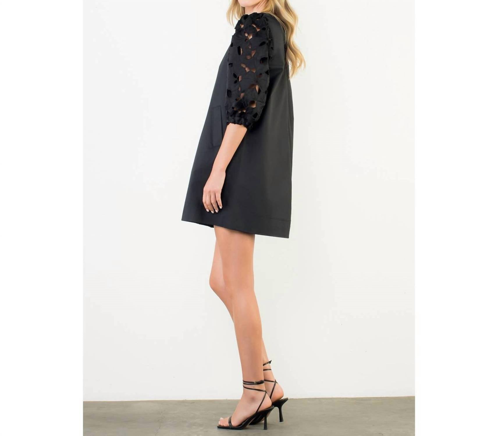 Thml - Eyelet Sleeve Mini Dress