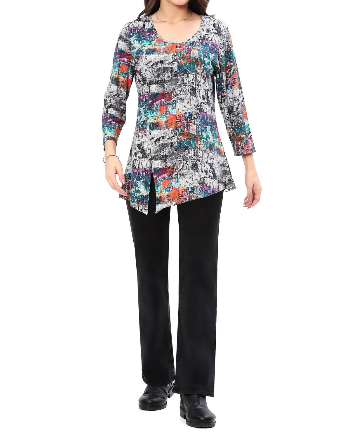 Parsley & Sage - Peggy Scoop Neck Tunic Top
