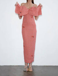 S/W/F - Bow Front Midi Dress