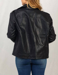 White Birch - Abstract Zipper Biker Jacket