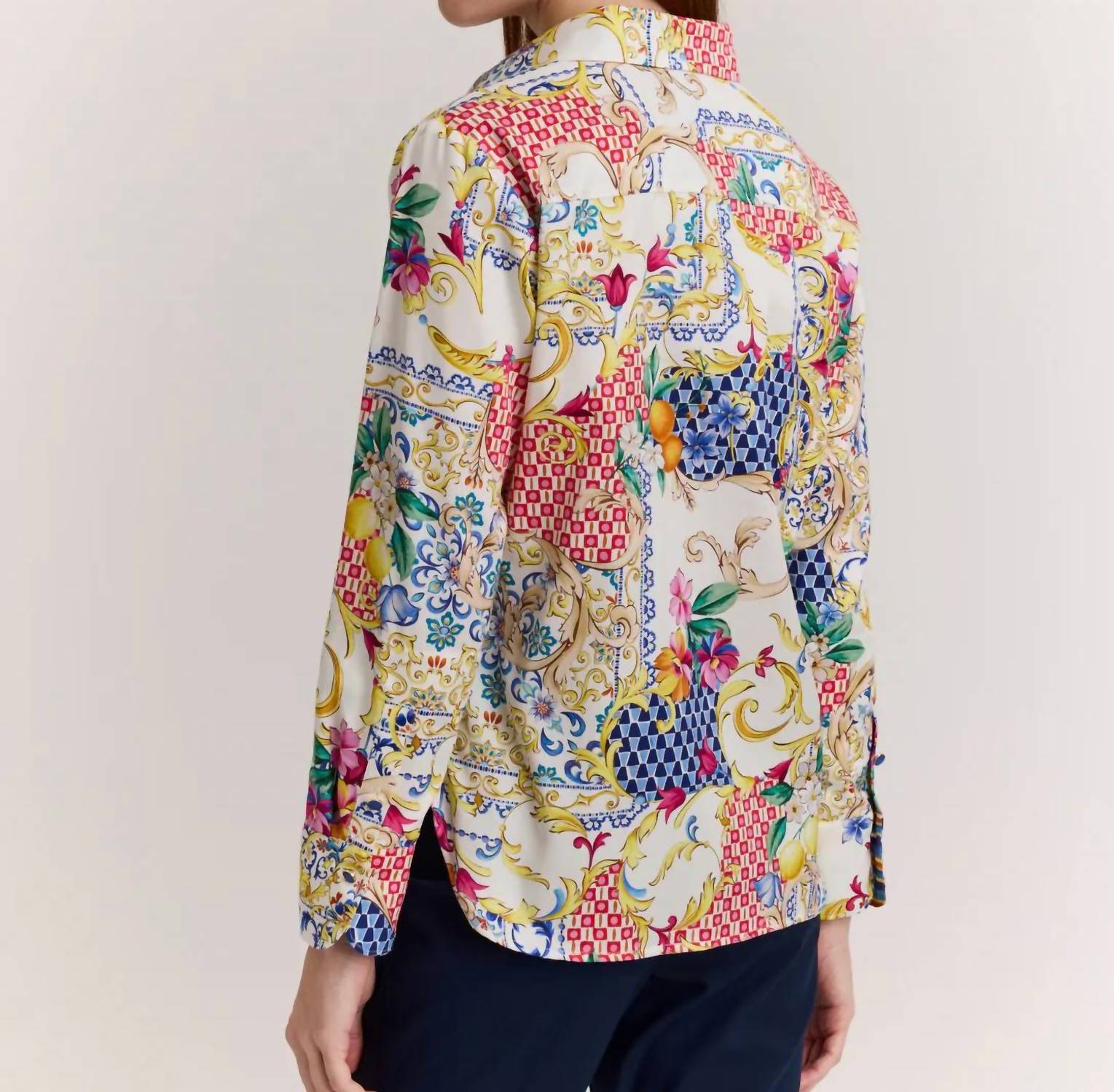Hinson Wu - Margot Long Sleeve Amalfi Print Blouse