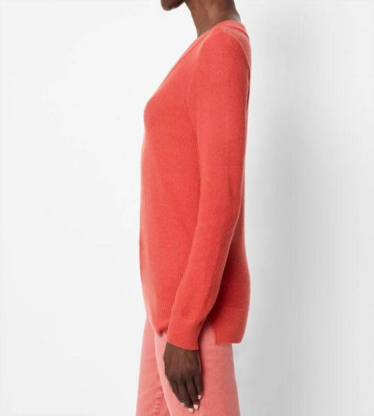 Nic + Zoe - Waffle Stitch V-neck Sweater