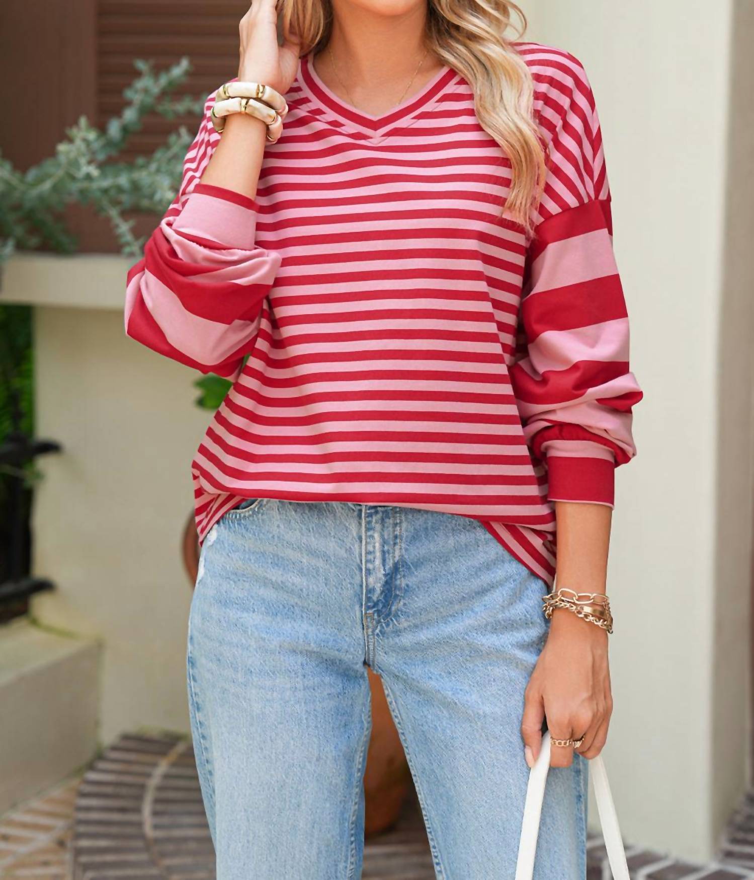 Shewin - Women's Stripe Top