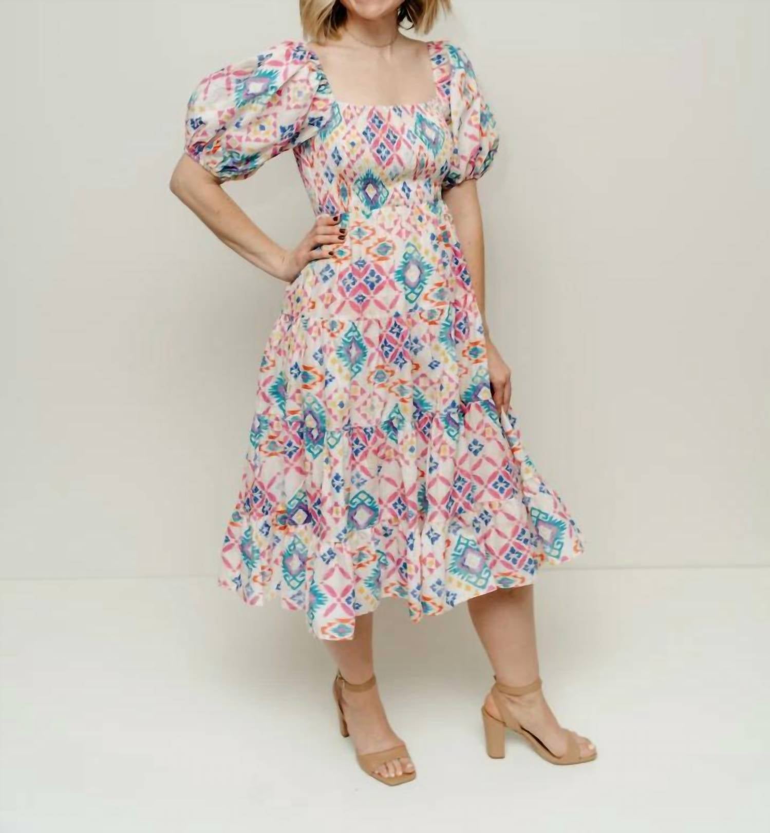 Pinch - Geometric Midi Dress