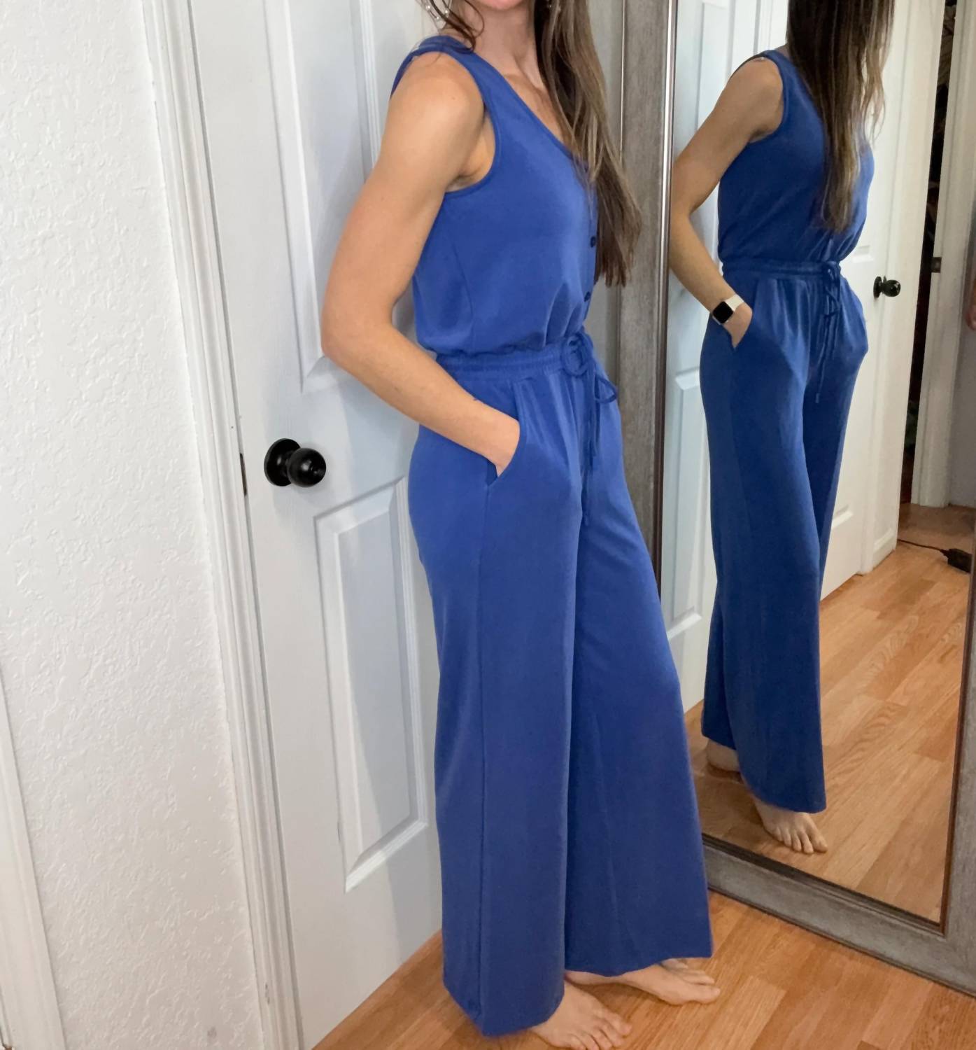 Skies Are Blue - Celeste V-neck Jumpsuit