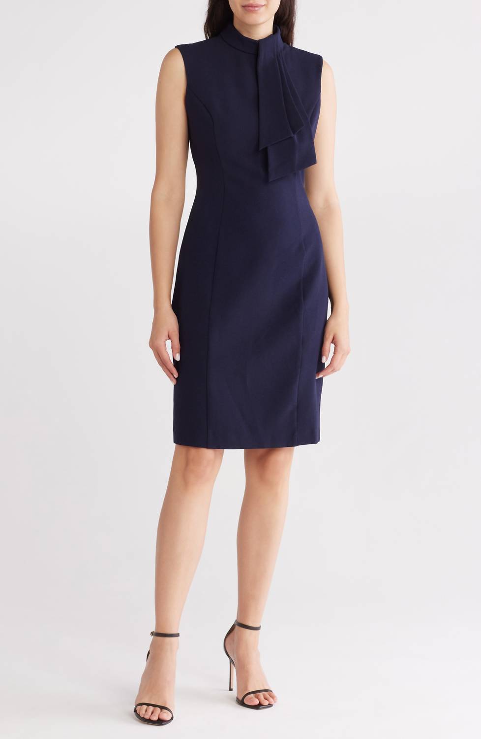 Eliza J - Tie Neck Sleeveless Sheath Dress