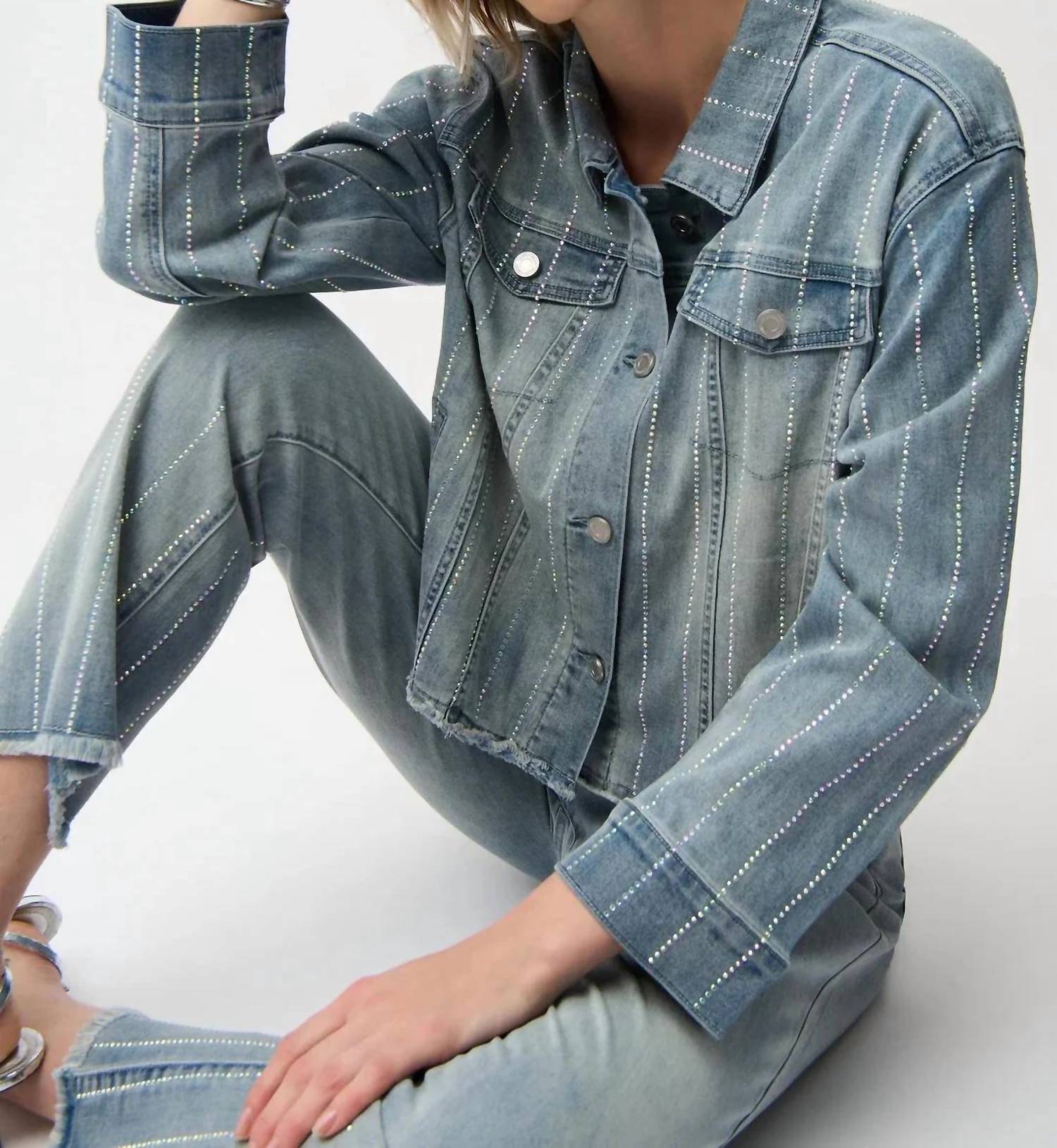 Joseph Ribkoff - Embellished Long Sleeves Jacket
