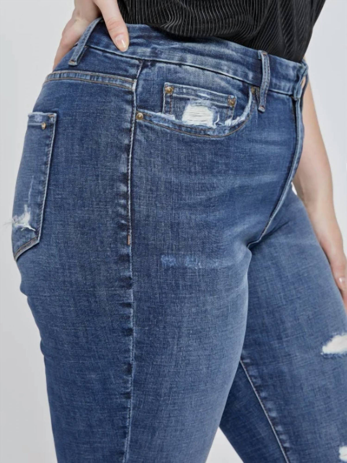 Mica Denim - High Rise Ankle Skinny Jeans - Plus