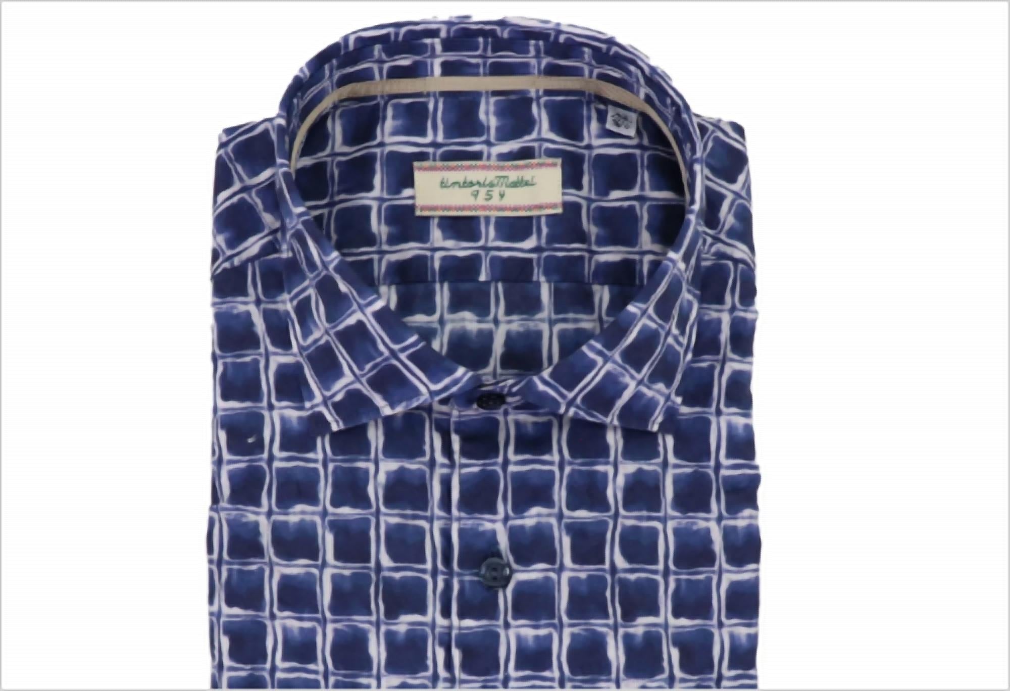Tintoria Mattei - Men's Tintoria Mattei Watercolor Windowpane Sport Shirt