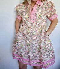 &Merci - Rebecca Floral Drop Waist Mini Dress