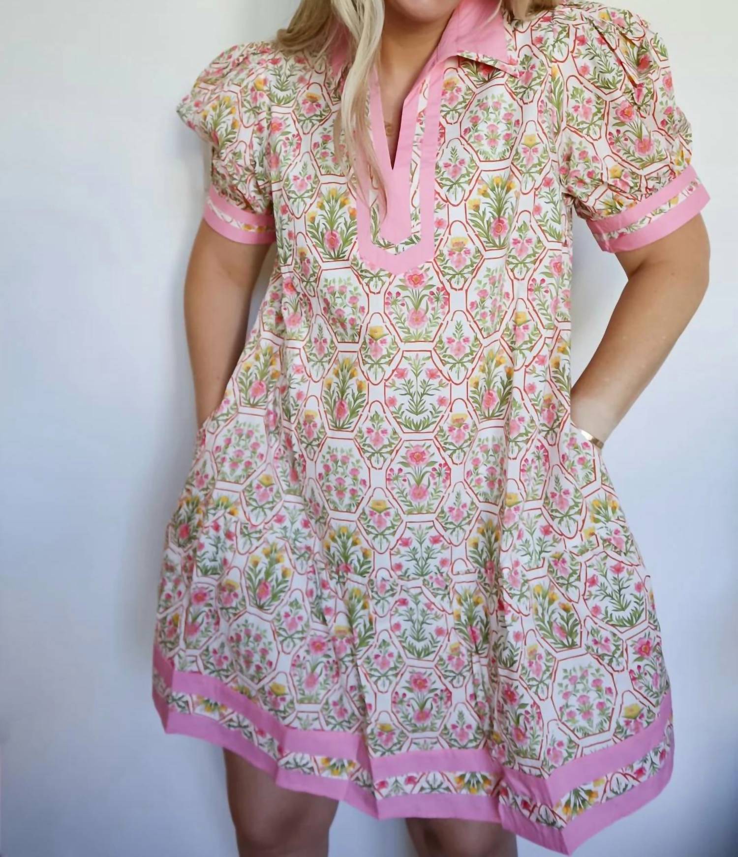 &Merci - Rebecca Floral Drop Waist Mini Dress