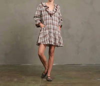 Raisonnel - Vintage Ruffle Check Babydoll Dress