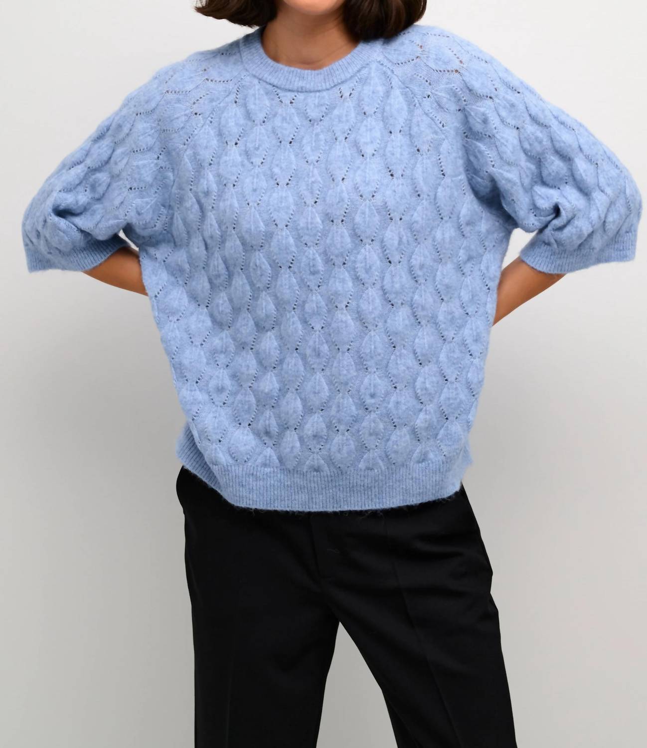 Kaffe - Malene Half Sleeve Round Neck Pullover Sweater