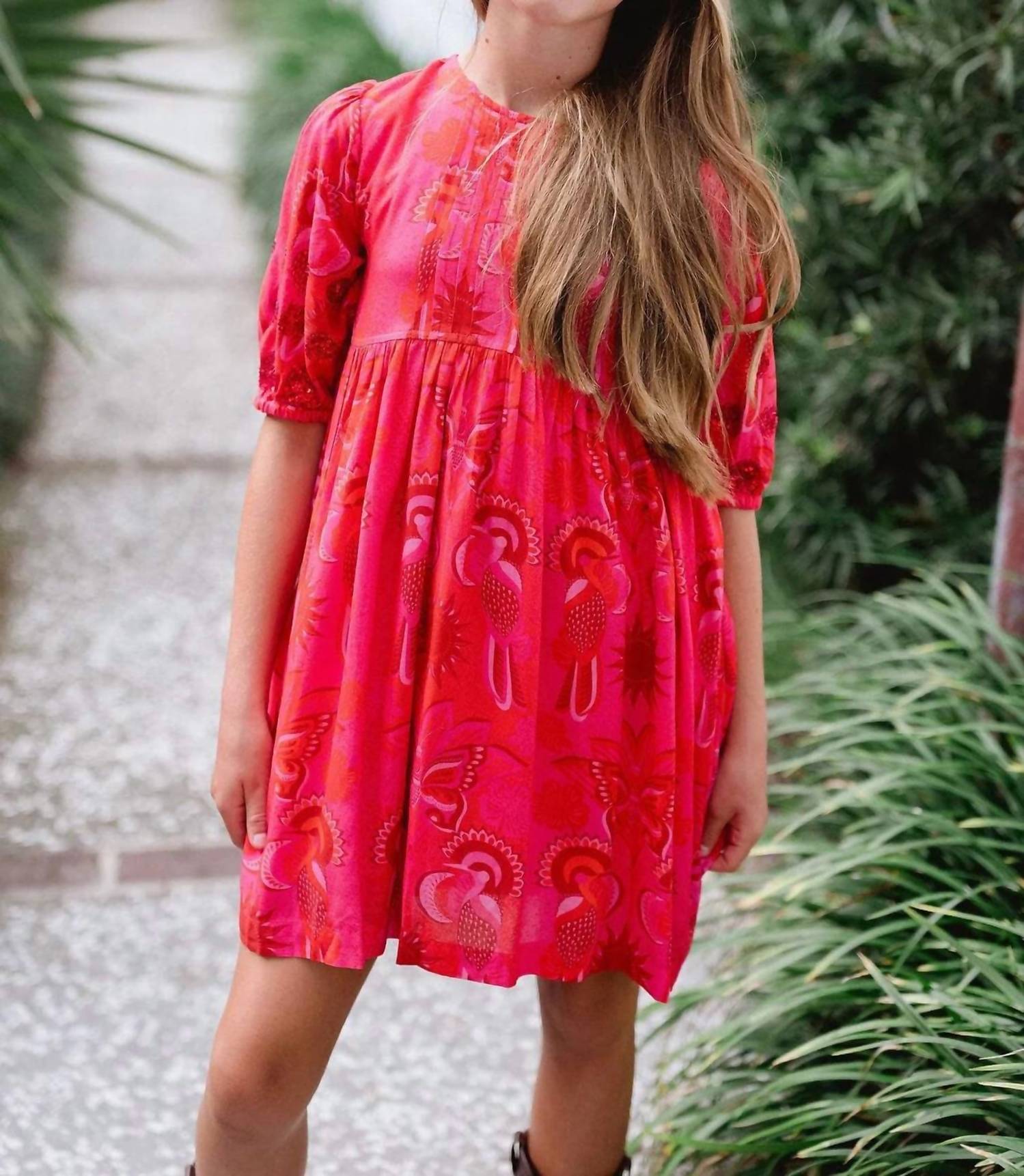 Briton Court Kids Girls Eva Dress in bright red - kids' dress