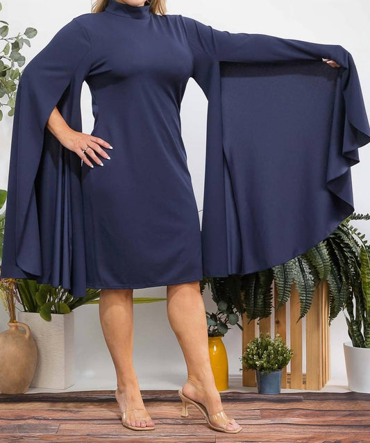 Karen Kane - Cape Sleeve Midi Dress
