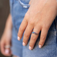 Starlette - Women's Topaz Round Stackable Ring