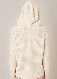 Mystree - Cable-knit Hoodie Sweater