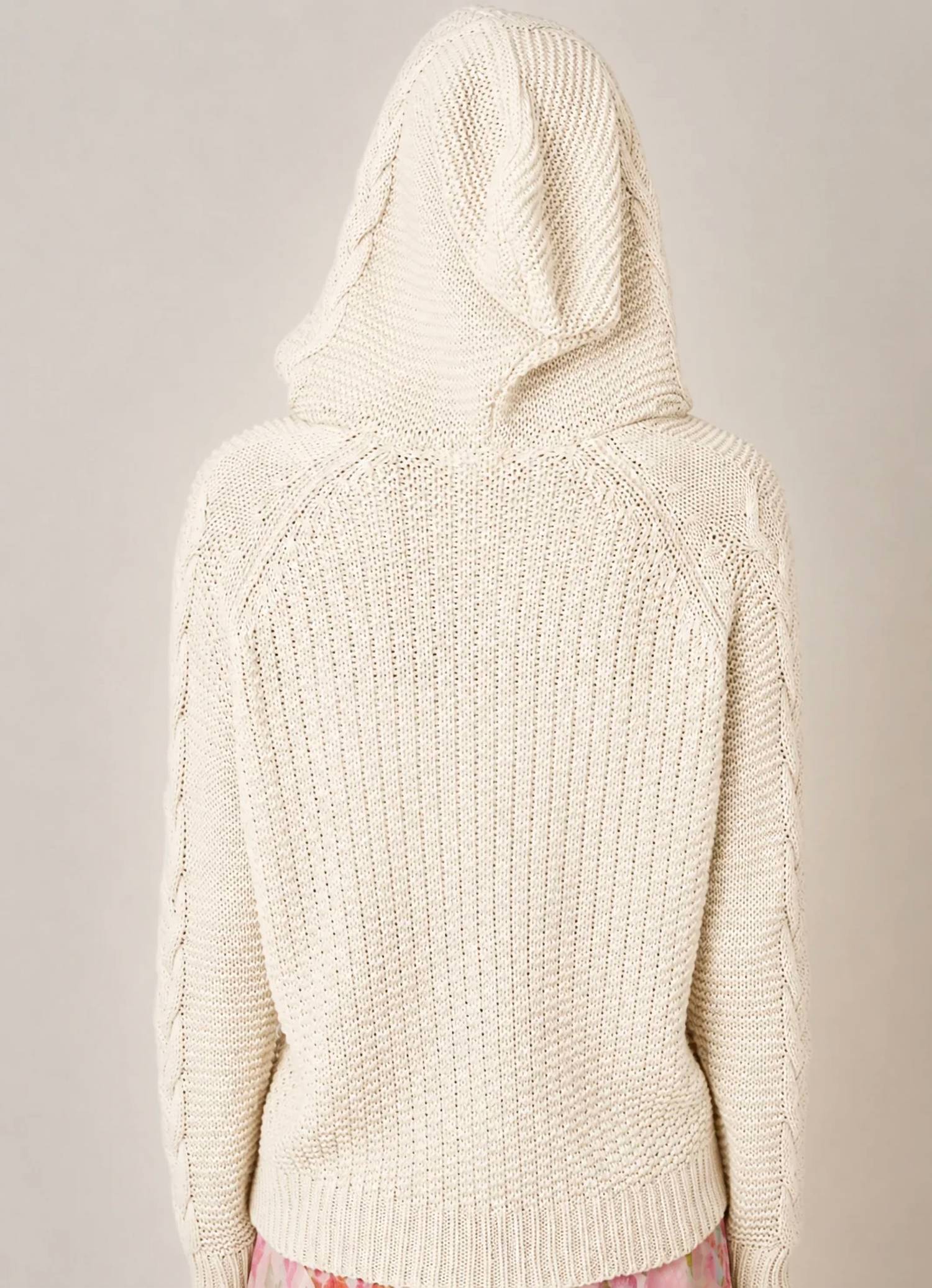 Mystree - Cable-knit Hoodie Sweater