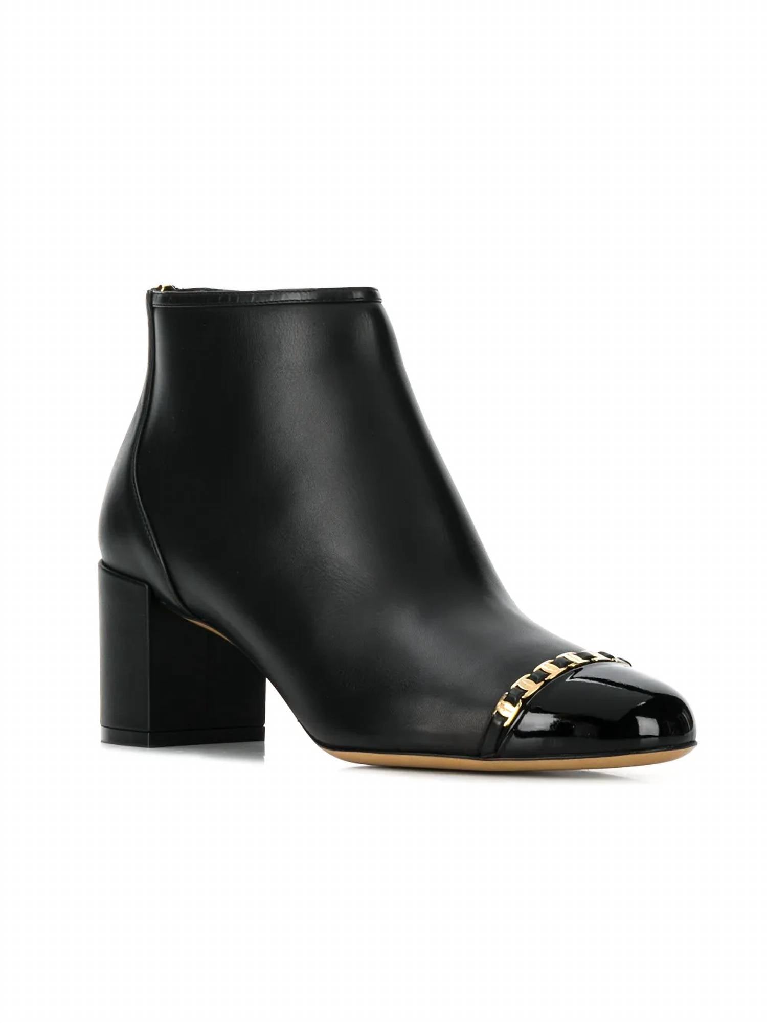 Salvatore Ferragamo - Women's Vara Chain Leather Boots