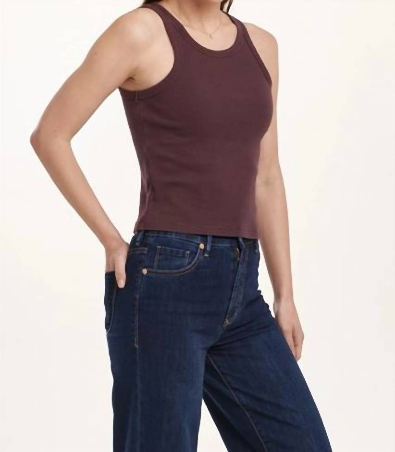 Dear John Denim - Tamia Cropped Racerback Tank Top