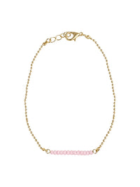 Zad - Women's Faceted Bead Bar Anklet