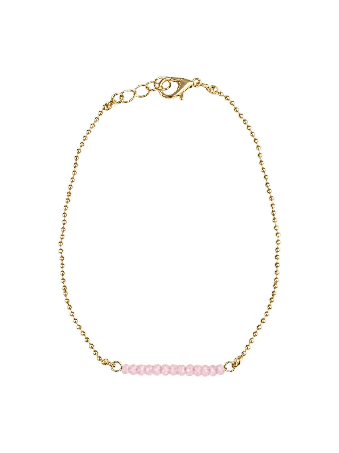 Zad - Women's Faceted Bead Bar Anklet