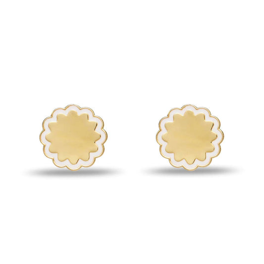 Lele Sadoughi - Women's Scalloped Coin Stud Earrings