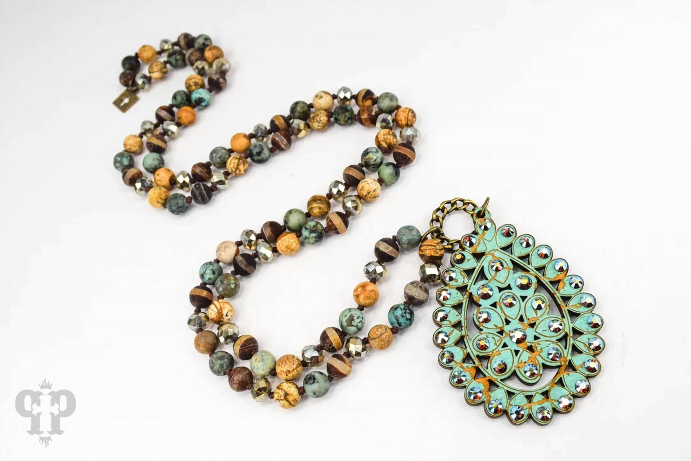 Pink Panache - Women's Crackle Santa Fe Necklace