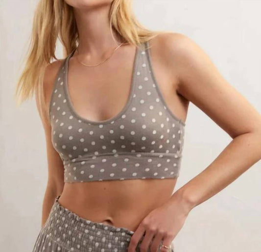 V-Neck Dot Tank Bra