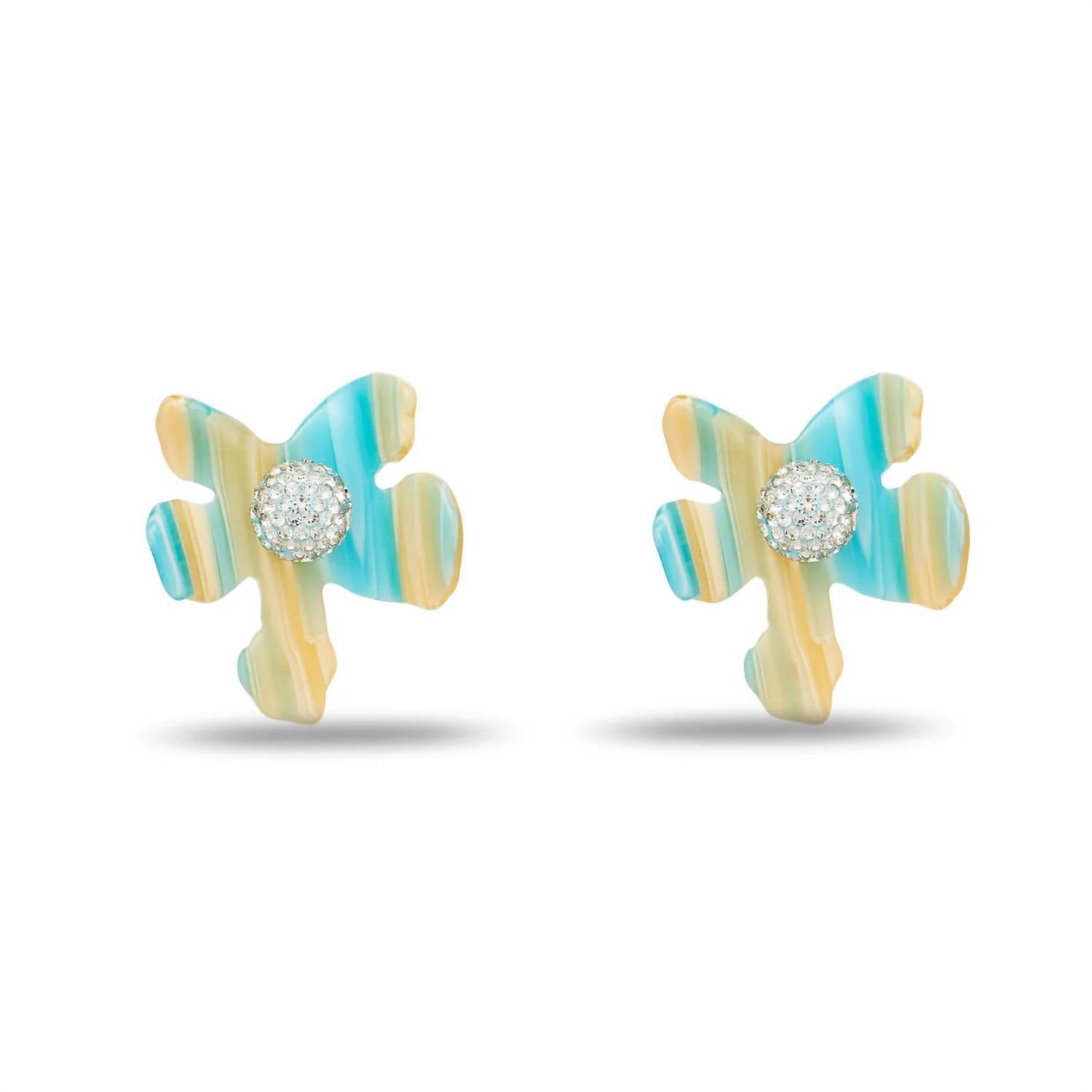 Lele Sadoughi - Women's Crystal Lily Button Earrings