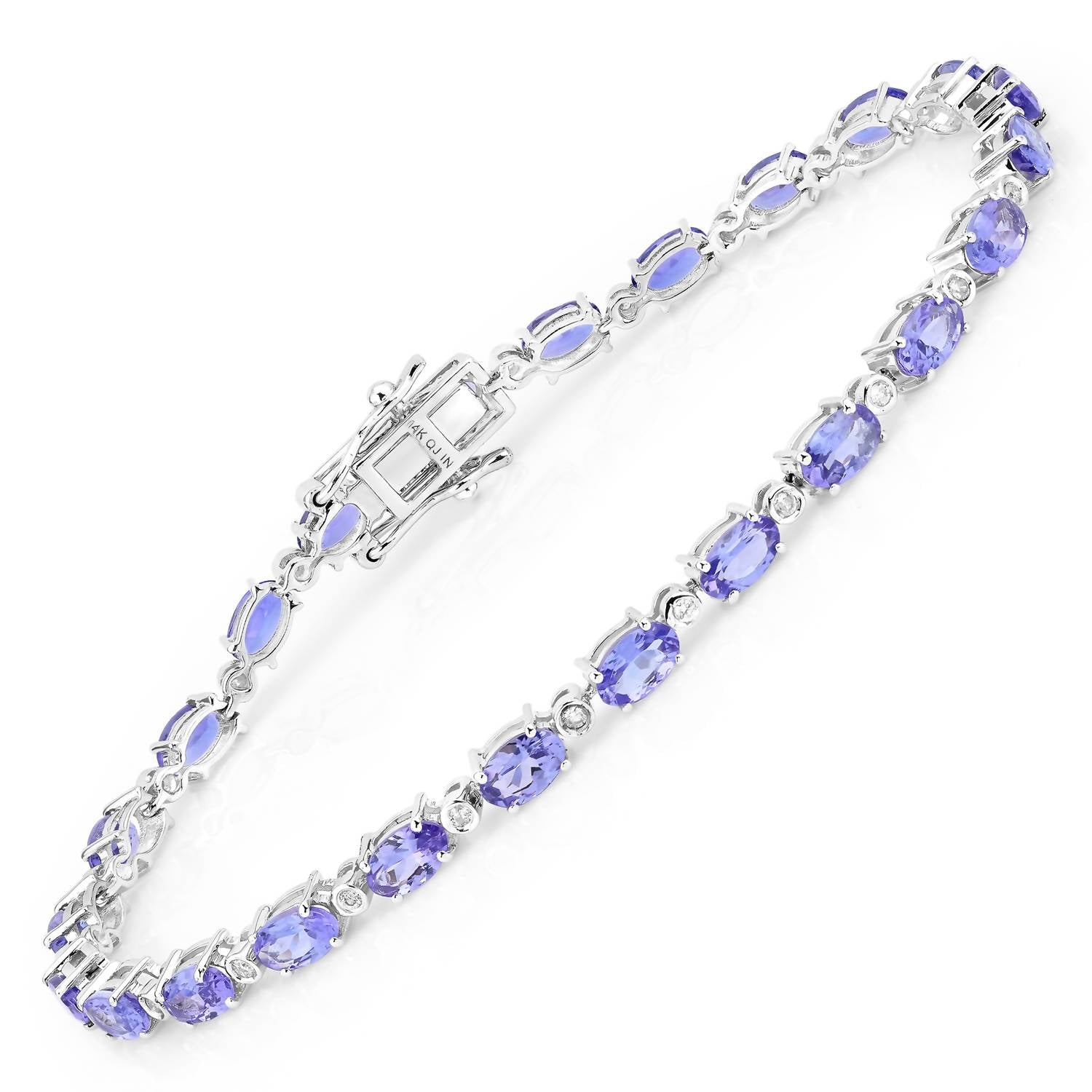 Diana M Jewels - Women's Oval Natural Tanzanite Bracelet (5.18 Ct) - Elegant