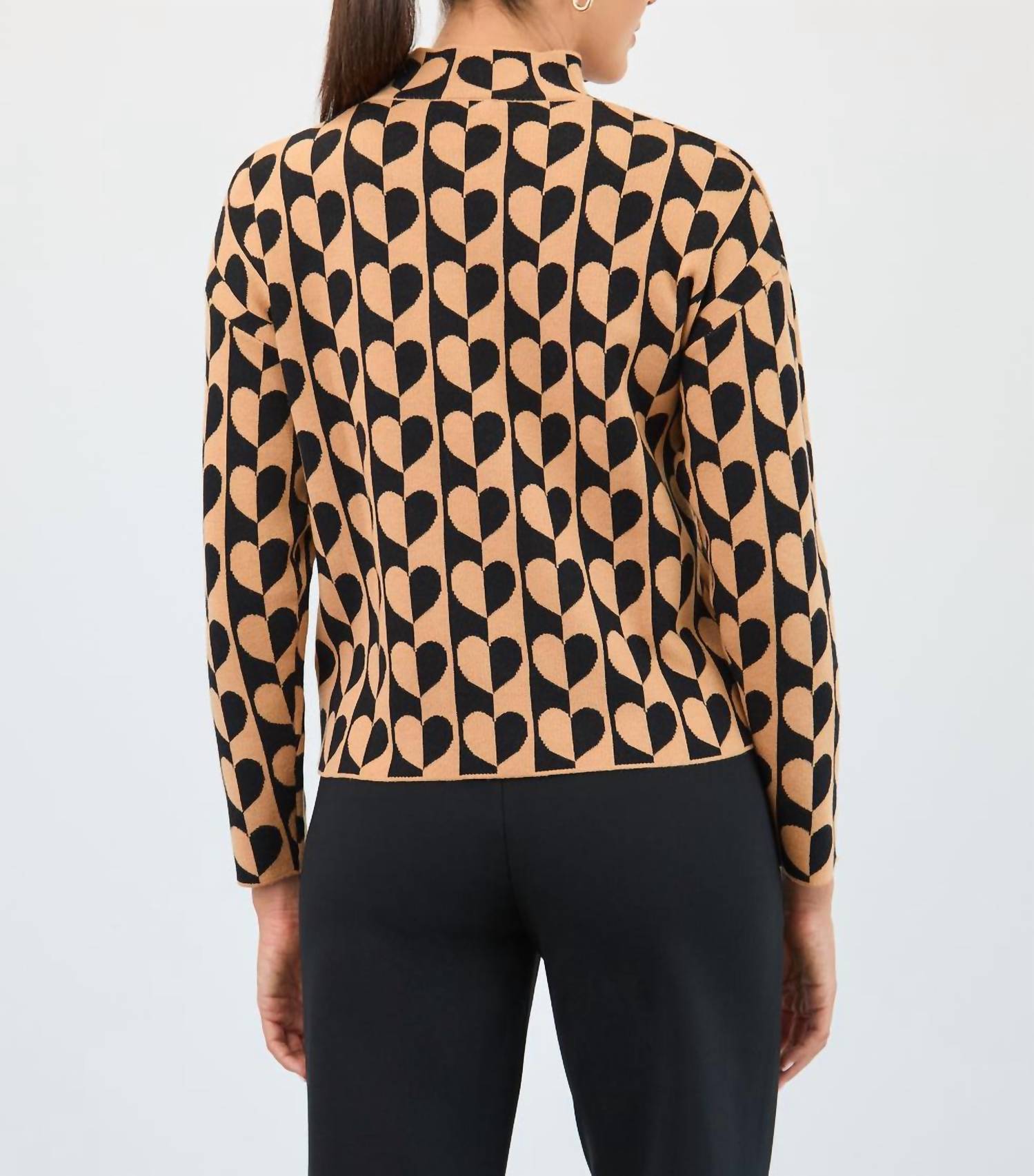 Fdj - Mock Neck Jacquard Sweater