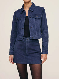 DL1961 - Women's Alma Mini Skirt in navy - women's skirt