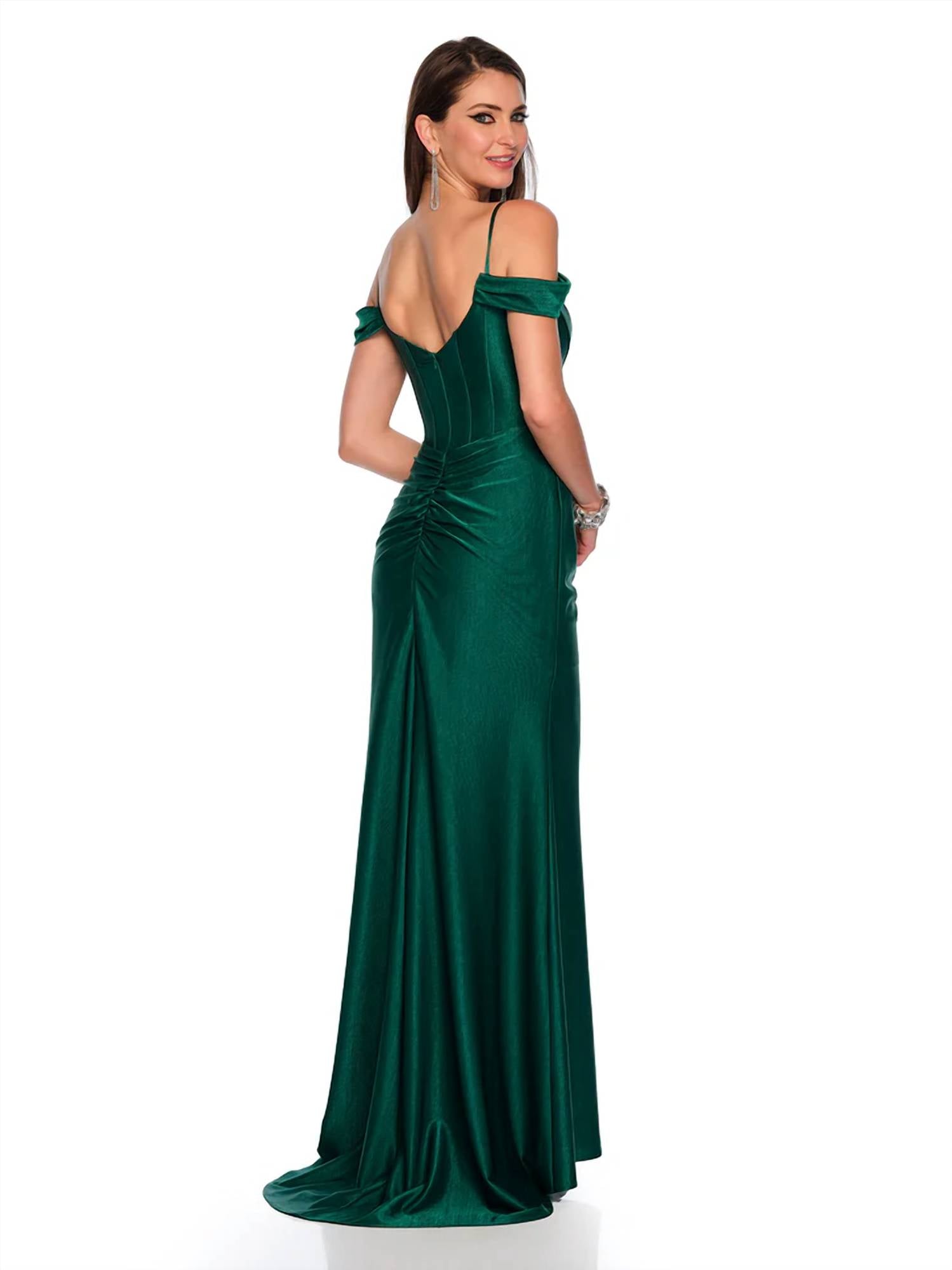 Dave & Johnny - Cold Shoulder Corset Prom Gown