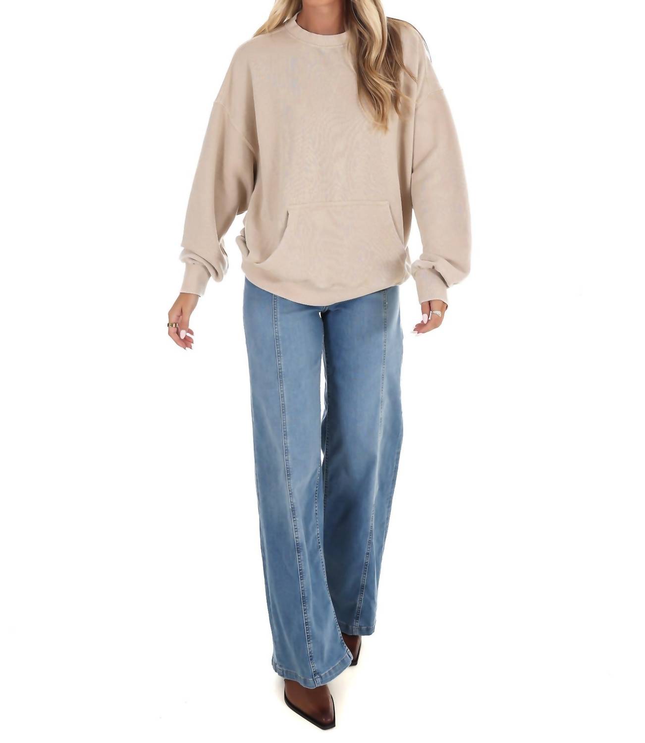 Free People - Slow It Down Long Sleeve Pullover Sweater