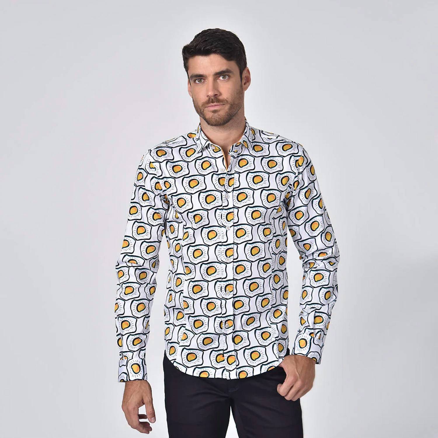 Eight X - Sunny Side Up Button Down Print Shirt