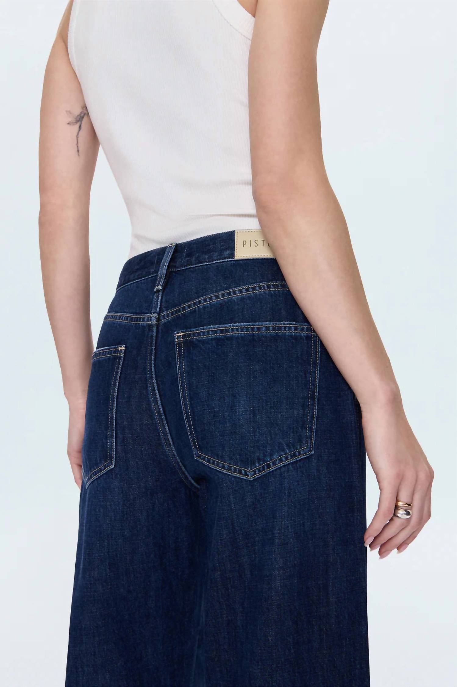 PISTOLA Kacey Mid Rise Cuffed Straight Jeans in cultivate - women's jeans - view 5