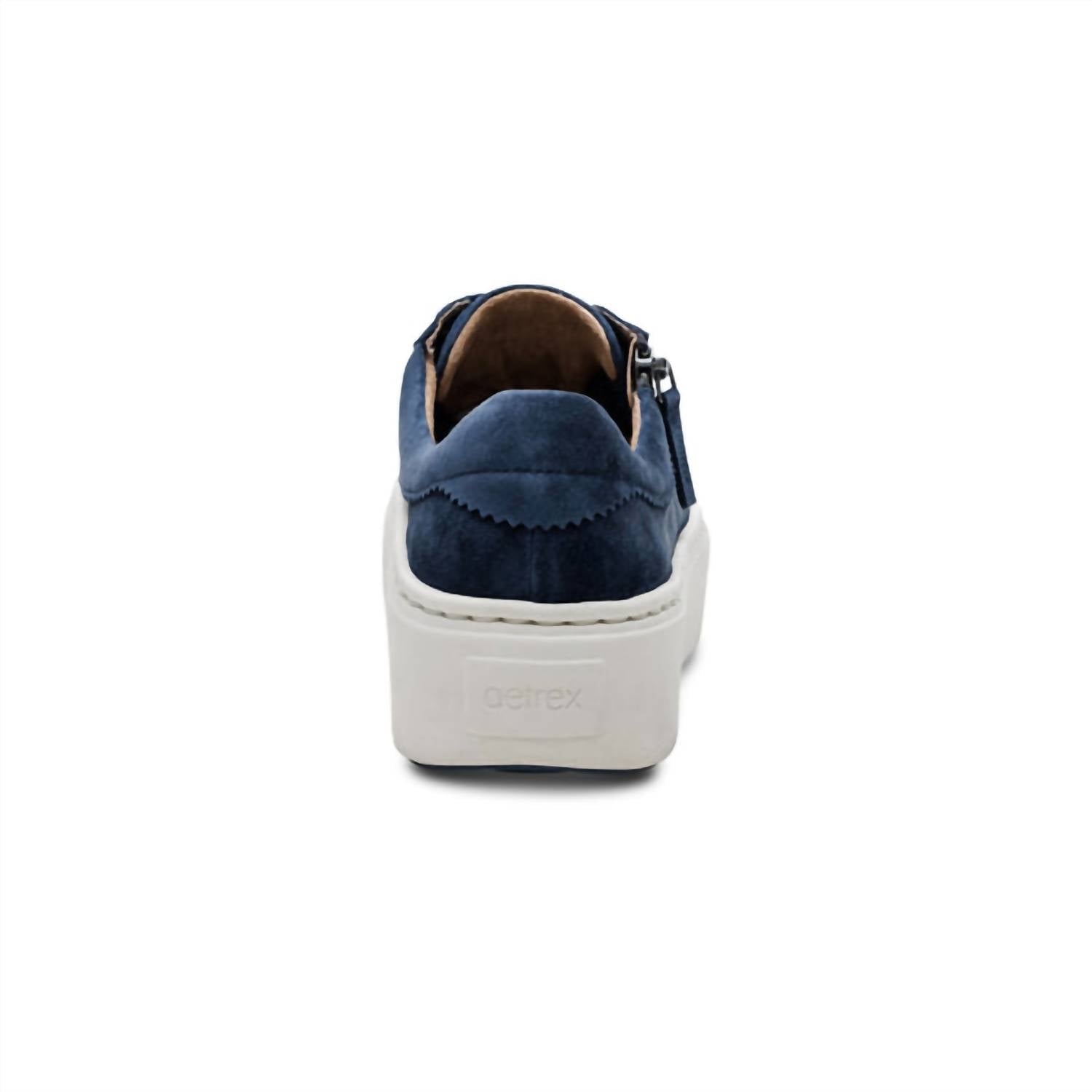 Aetrex Women's Aubrey Arch Support Platform Sneakers in navy - women's sneaker - alternate view