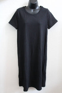 Jessica Simpson Women's Crinkle Short Sleeve Dress - Plus in black - women's dress