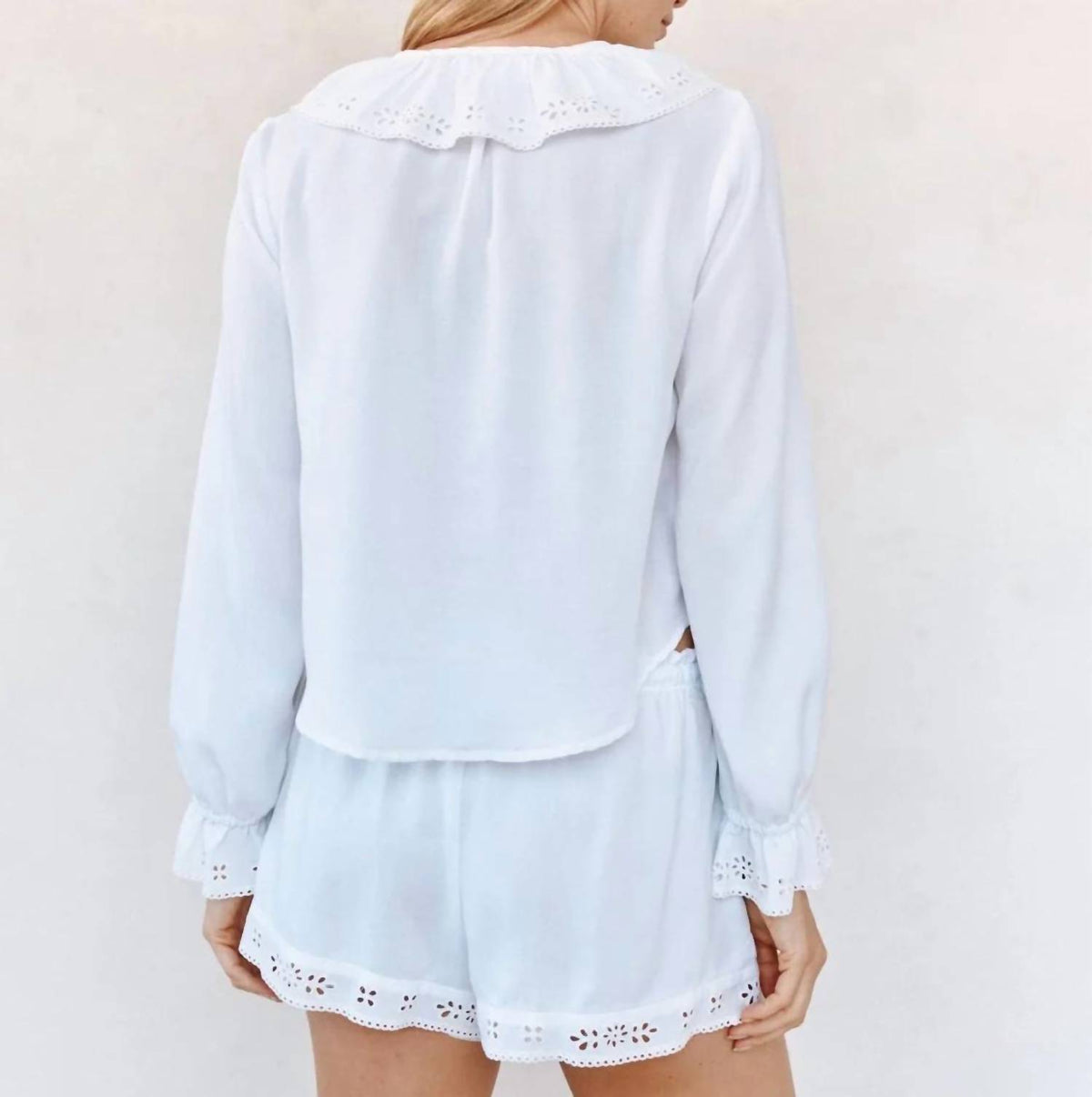 Bella Dahl - Long Sleeve Tie Neck Ruffle Top