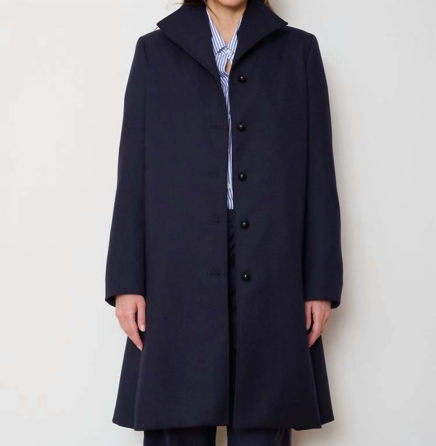 WE-AR4 Gatsby Classic Slim Fit Coat in navy - women's jacket