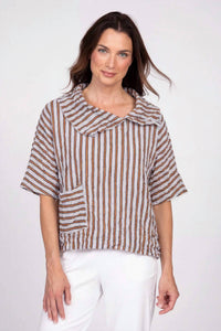 Olivia By Habitat - crinkle cowl neck crop top