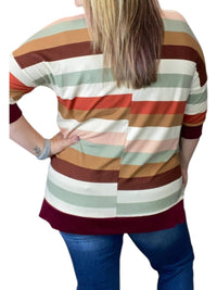 Honeyme - Stripe Weekender Tee