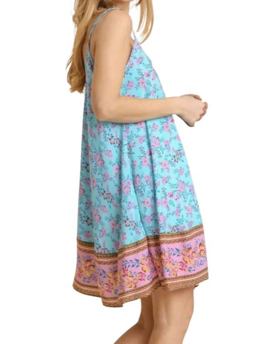 Umgee - Floral Spaghetti Strap Flowy Dress