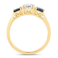 Diana M Jewels Women's Oval Lab-grown Diamond Fashion Ring (2.21 Ct) - Classic Plus in 14k yellow gold - women's jewelry - detail view
