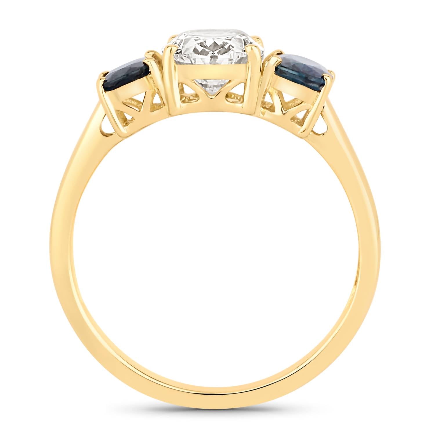 Diana M Jewels Women's Oval Lab-grown Diamond Fashion Ring (2.21 Ct) - Classic Plus in 14k yellow gold - women's jewelry - detail view
