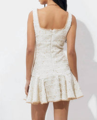 Adelyn Rae - Salina Tweed Embroidery Mini Dress